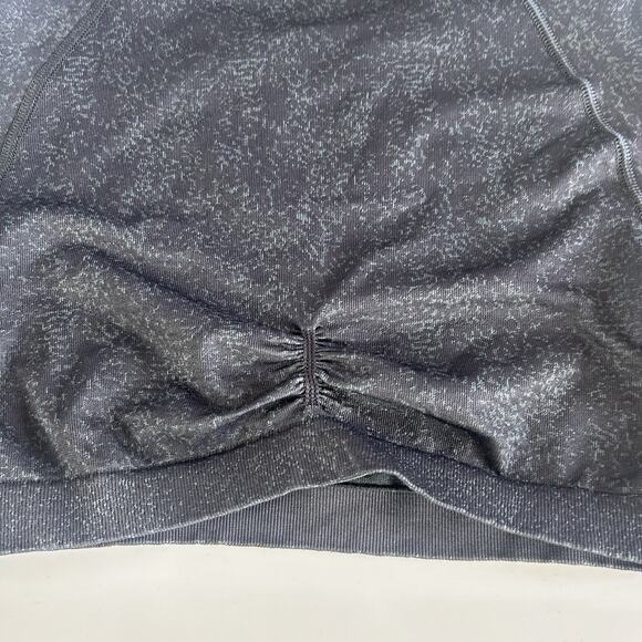 Gymshark Adapt Fleck Seamless Crop Top Long Sleeve Large Mineral/Black NWT - Picture 4 of 10
